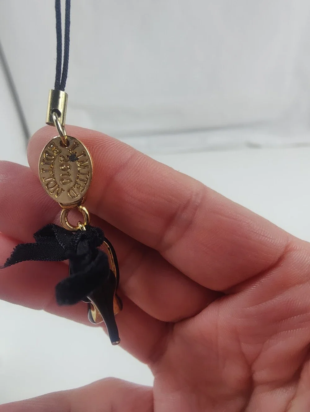 Vintage Juicy Couture Limited Edition 2010 Black Stiletto Heel Shoe Charm Purse
